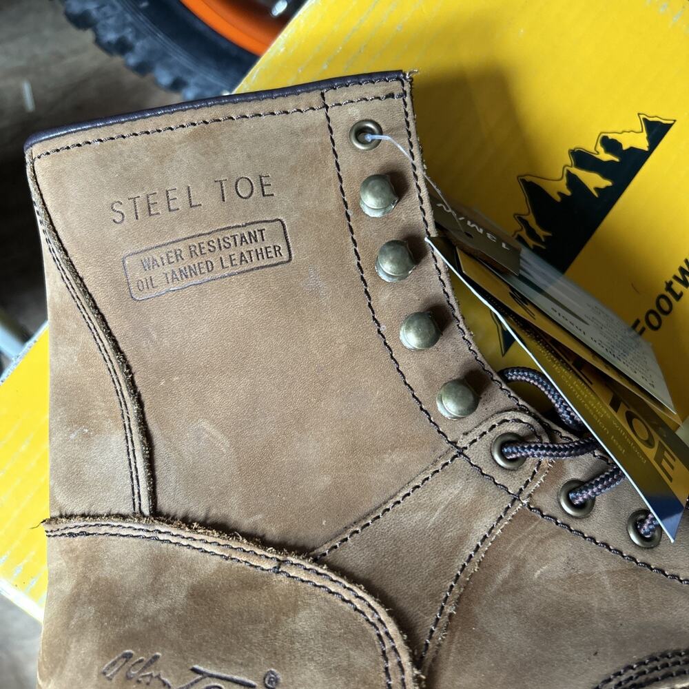 AdTec Men's 9" Logger Steel Toe Crazy Horse Leather Boots 1740 Size 13 - Picture 3 of 8